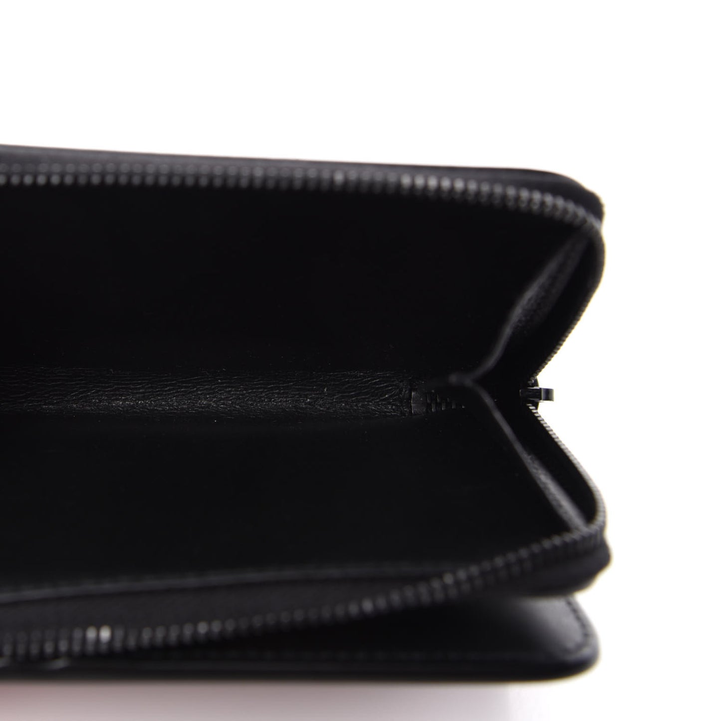 Patent Leopard Print Compact Zip Around Wallet Black Red