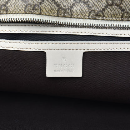 Gucci GG Supreme Monogram Medium Zippered Shopping Tote Off White 6 of 10