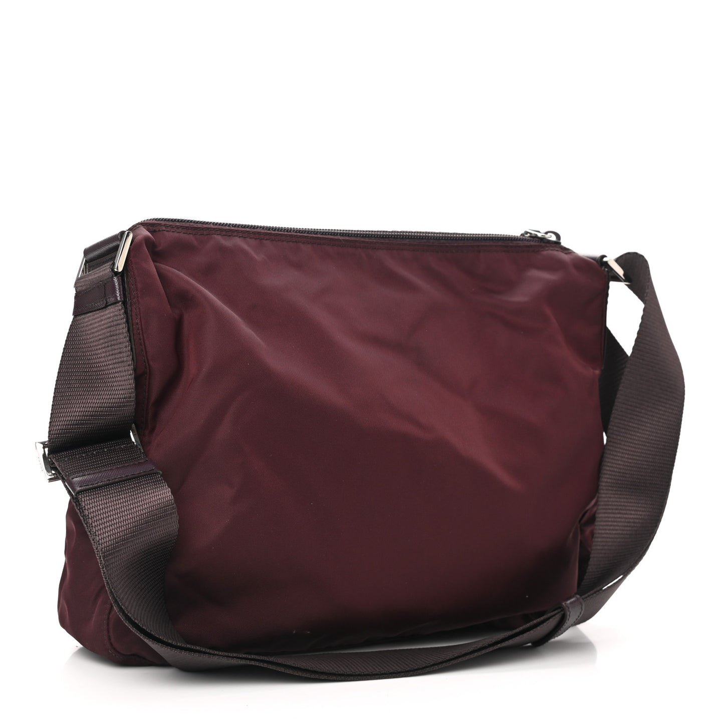Nylon Vela Messenger Bag Bordeaux