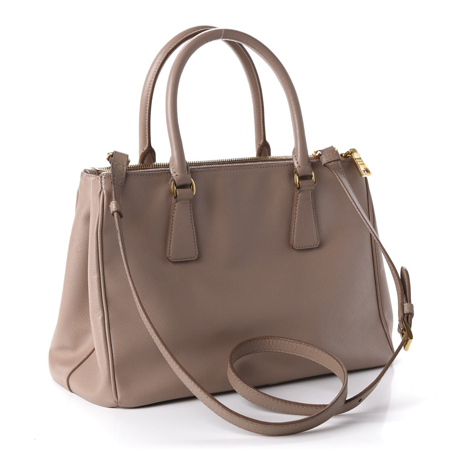 Prada Saffiano Small Galleria Double Zip Tote Cammeo 3 of 11