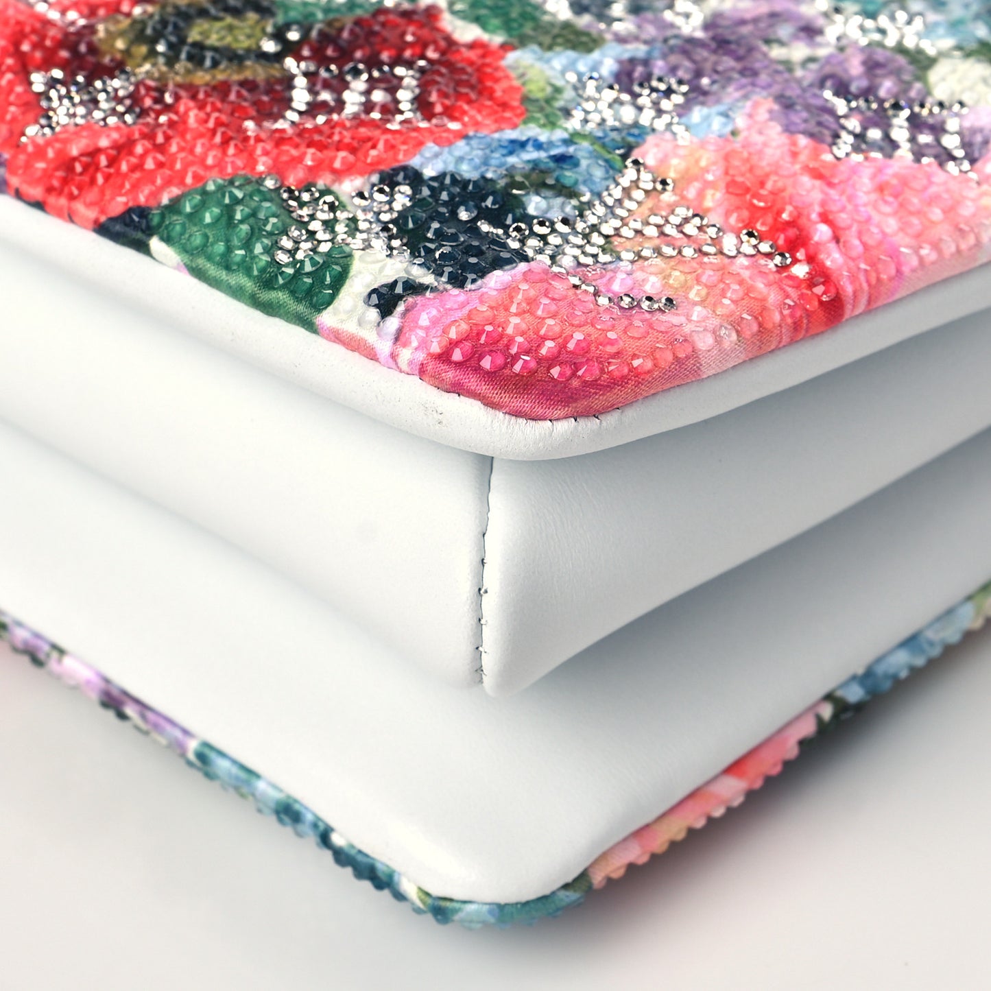 Satin Crystal Embellished Monogram Coussin BB Multicolor