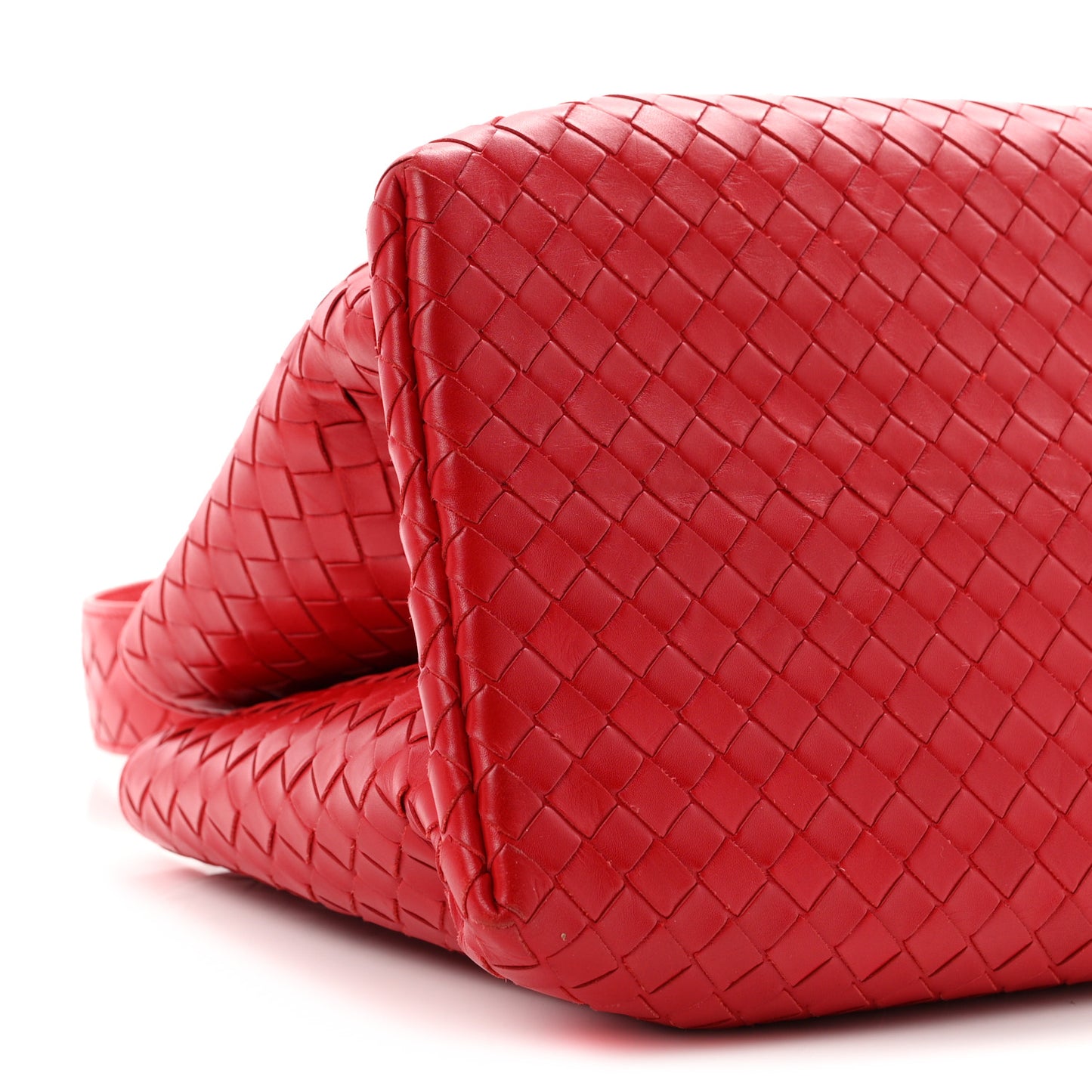 Nappa Intrecciato Small Roma Tote Red