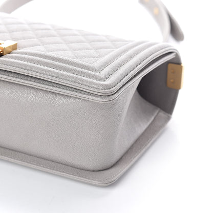 Chanel Caviar Quilted Medium Boy Flap Grey 9 of 11