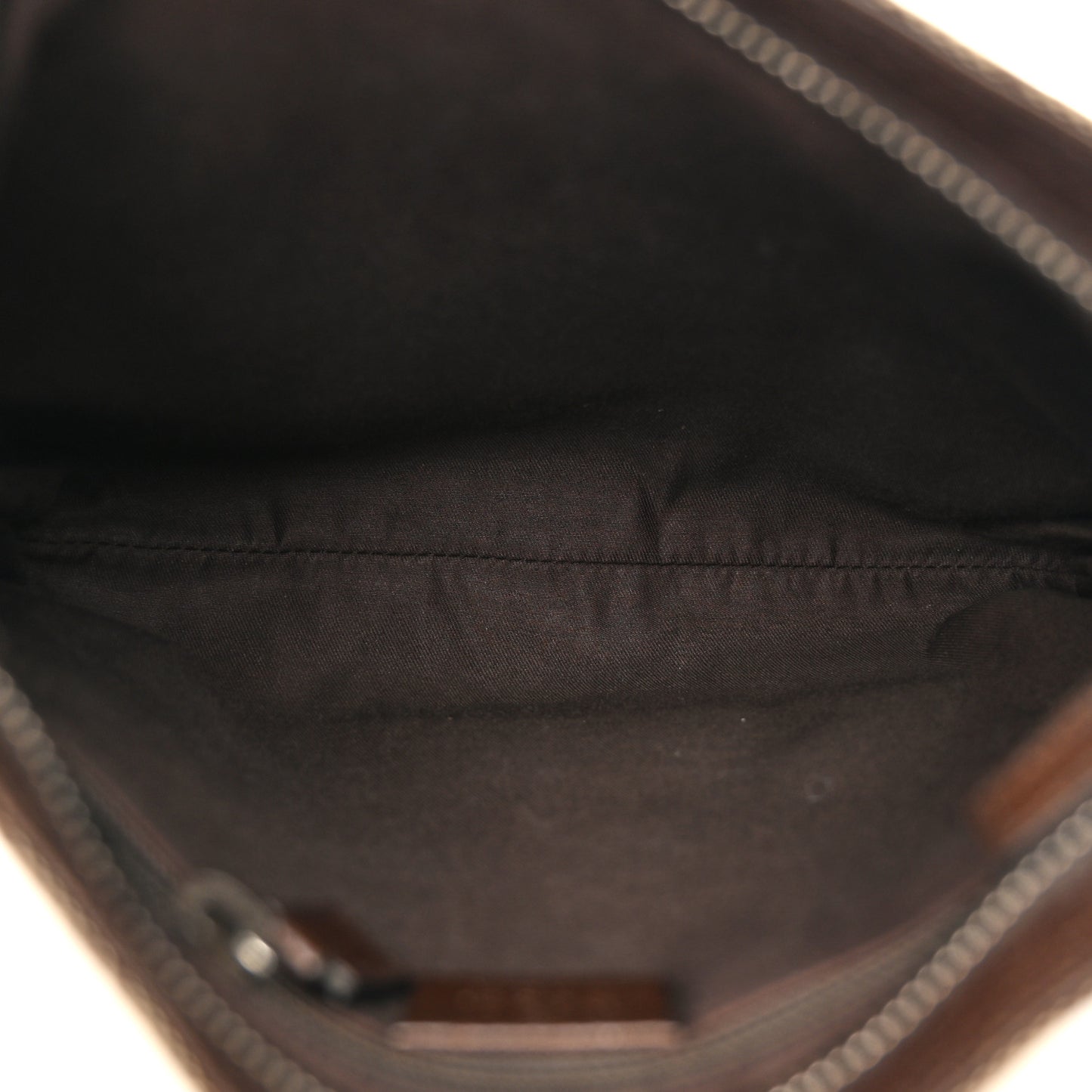 Monogram Flat Messenger Bag Dark Brown