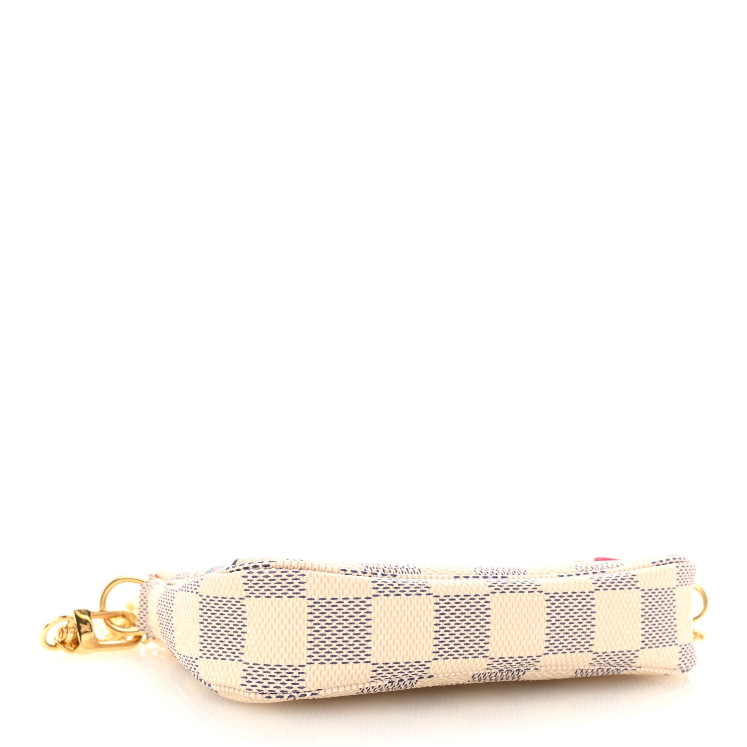 Louis Vuitton Damier Azur 2021 Christmas Animation Hollywood Mini Pochette Accessories Fuchsia 4 of 8