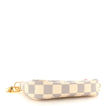 Louis Vuitton Damier Azur 2021 Christmas Animation Hollywood Mini Pochette Accessories Fuchsia 4 of 8