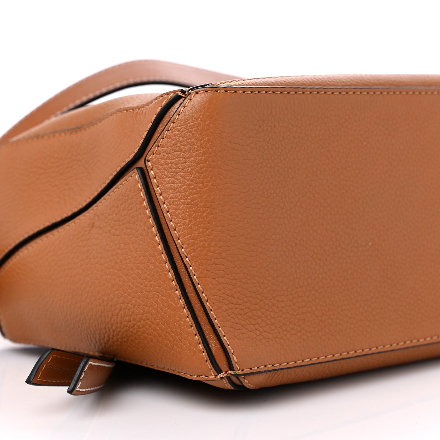 Grained Calfskin Small Puzzle Bag Tan