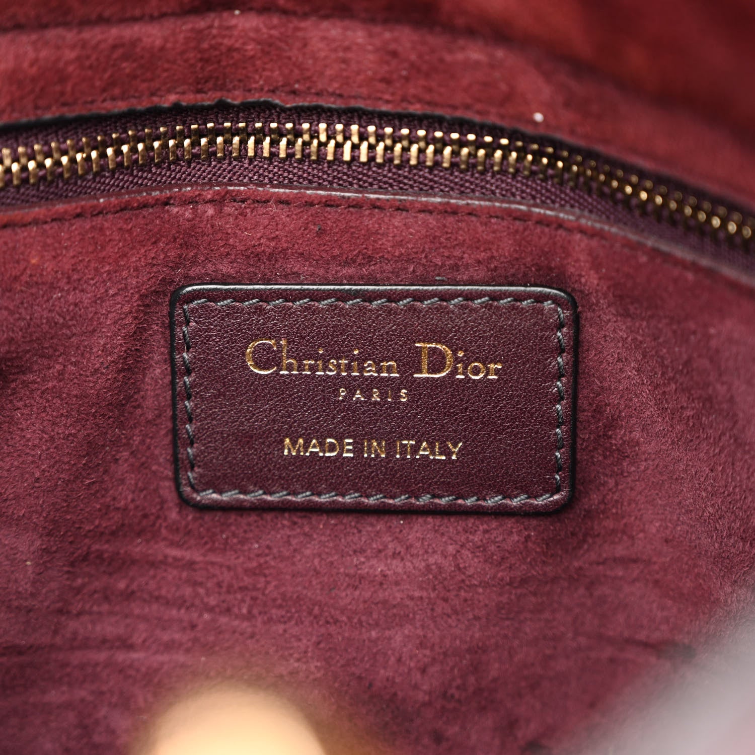 Christian Dior Calfskin Cannage Studded Medium Supple Lady Dior Deep Amaranth 5 of 10