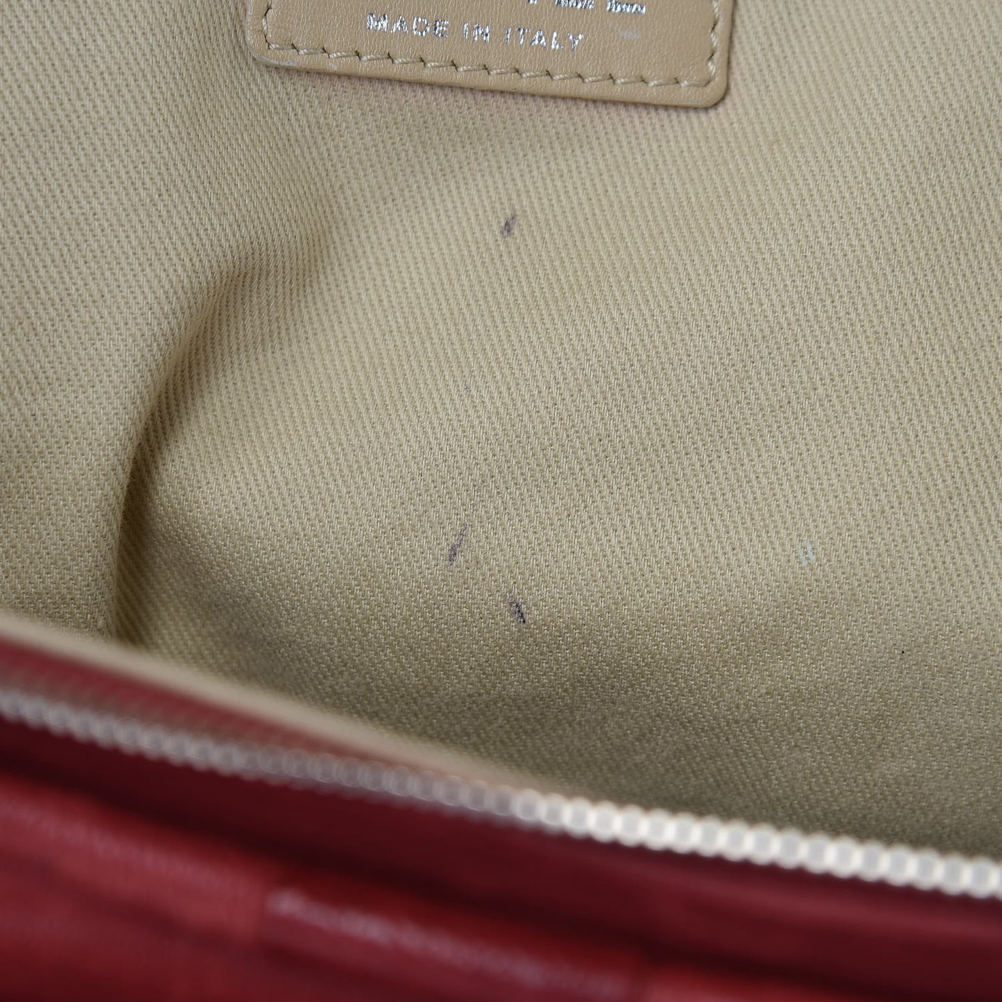 Calfskin Large Traveling Tote Red