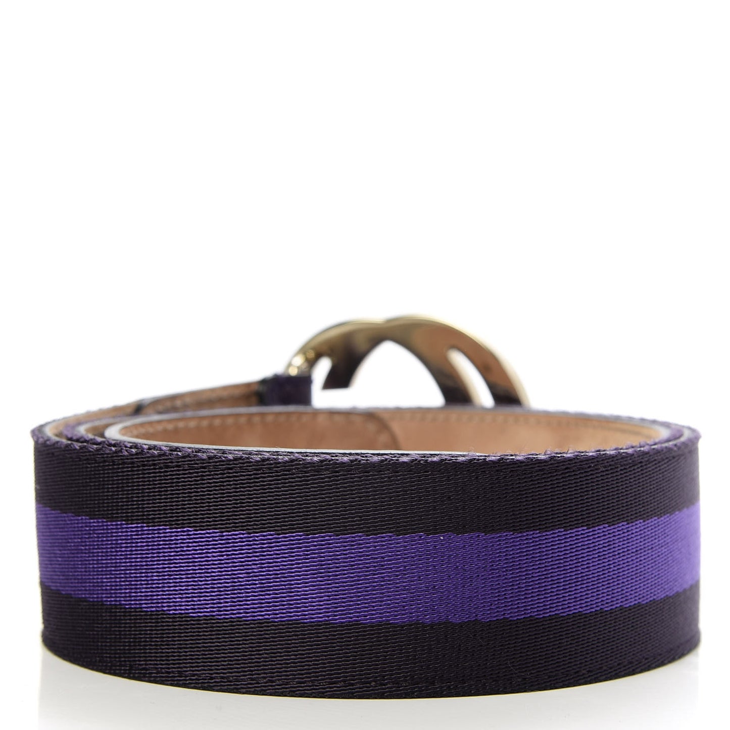 Calfskin Canvas Web Interlocking G Belt 85 34 Purple