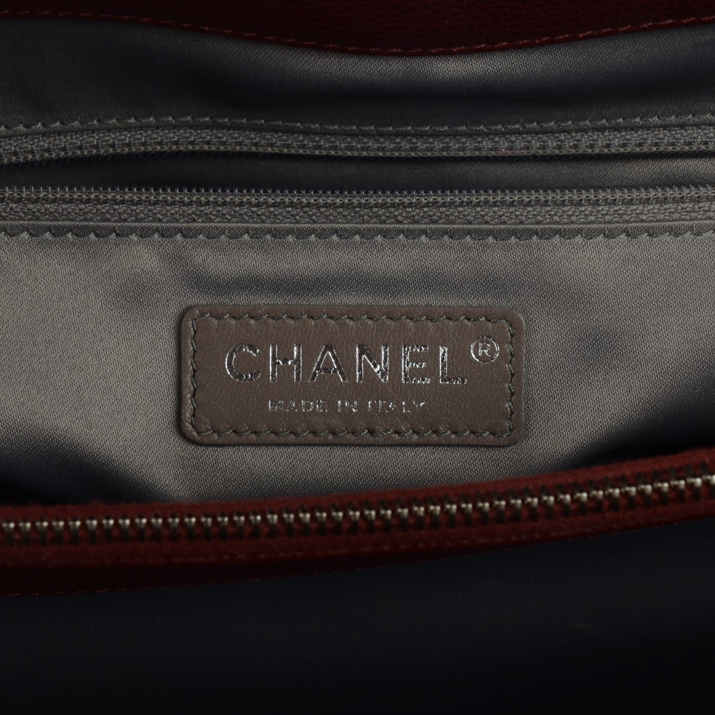 Caviar Quilted XL Grand Shopping Tote GST Dark Burgundy
