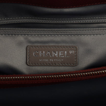 Chanel Caviar Quilted XL Grand Shopping Tote GST Dark Burgundy 6 of 7