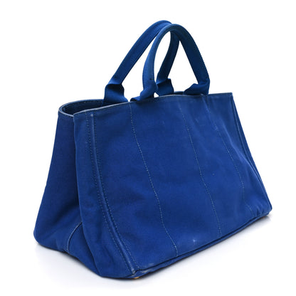 Prada Canapa Logo Tote Cobalto 3 of 12