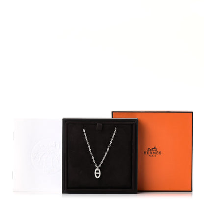 Hermes 18K White Gold Diamond New Farandole Pendant Necklace 5 of 5