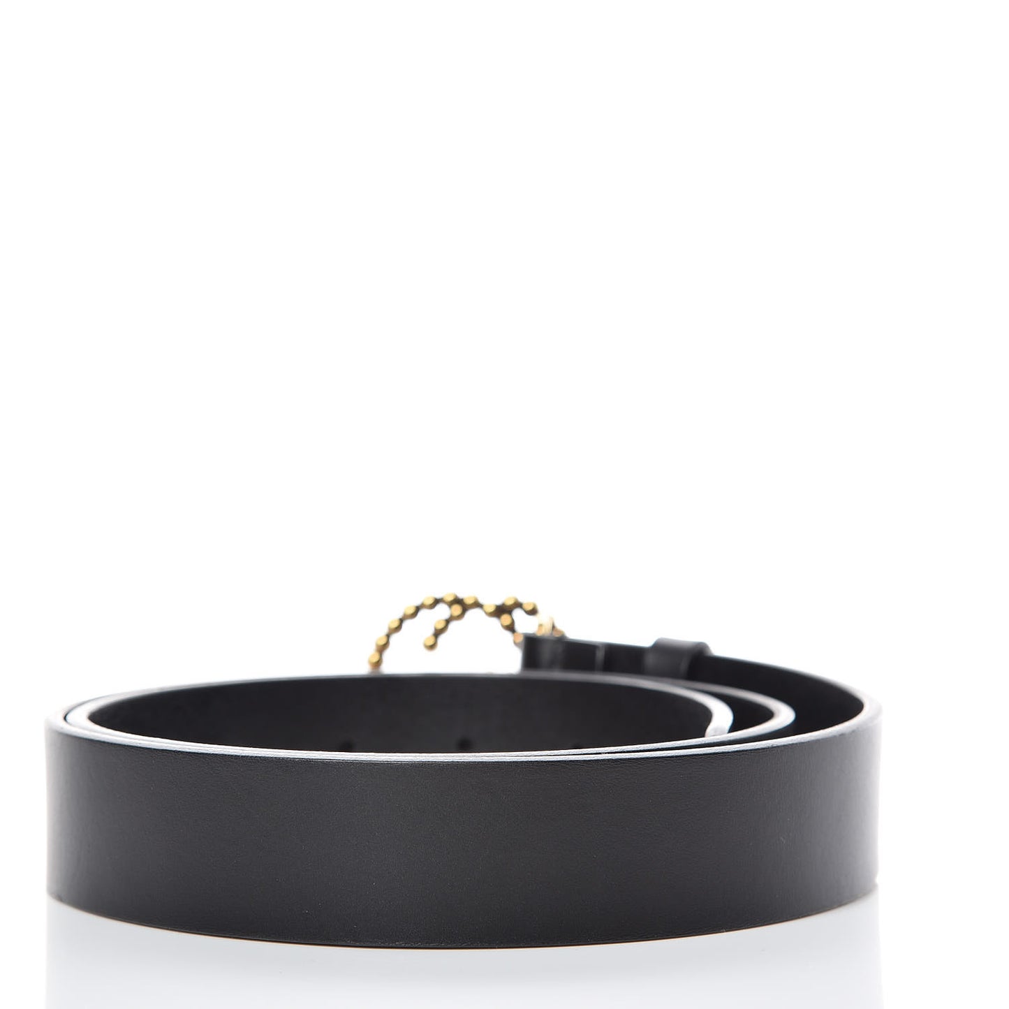 Margaux Calfskin Studded Interlocking G 30mm Belt 85 34 Black