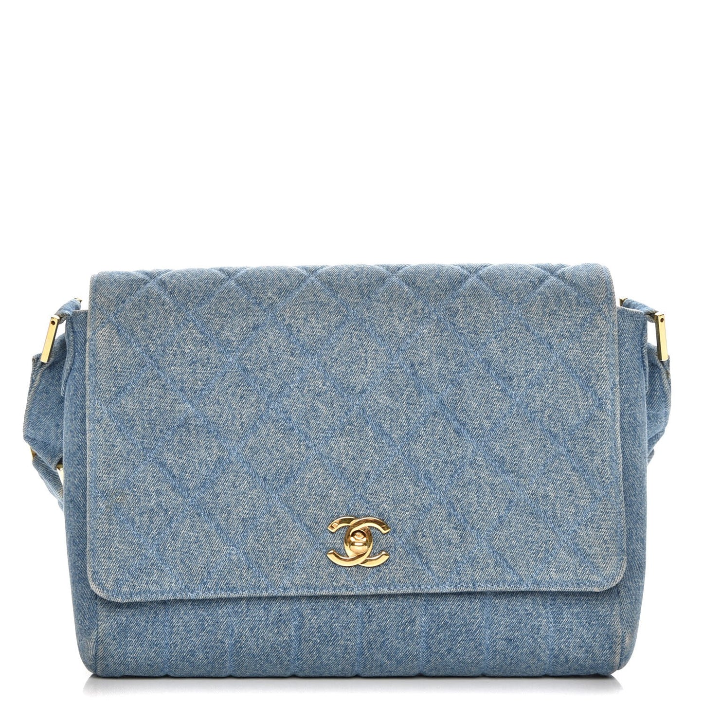 Denim Quilted Flap Blue