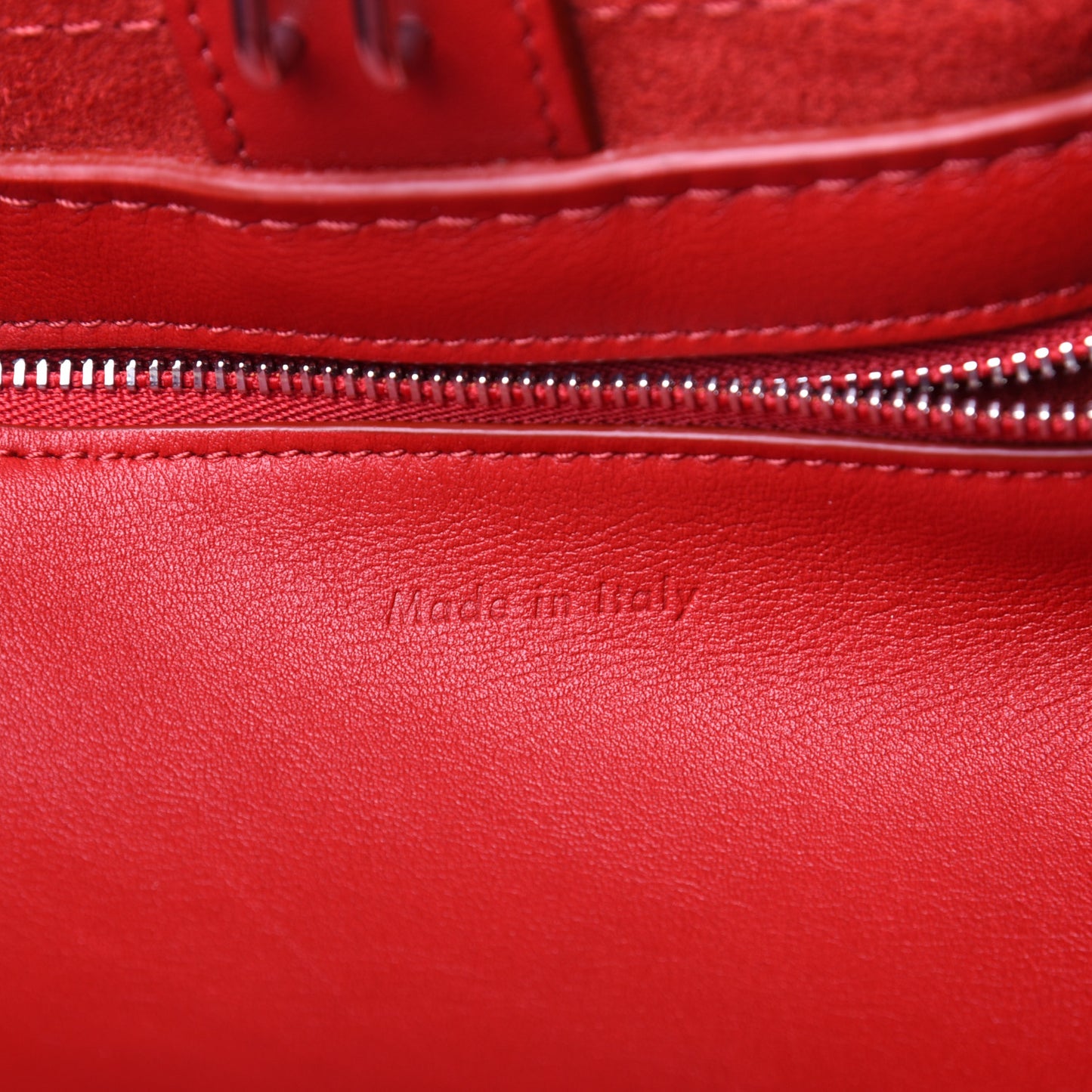 Smooth Calfskin Small Big Bag Red