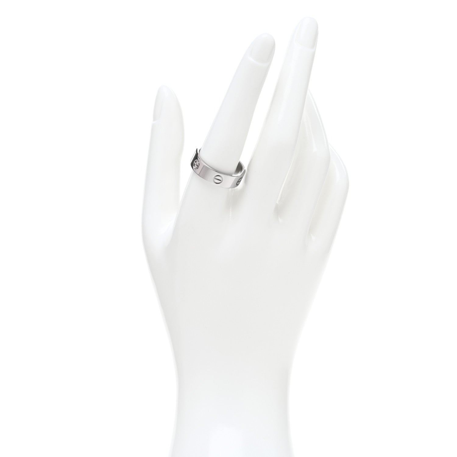 Cartier 18K White Gold 5.5mm LOVE Ring 60 9.25 2 of 5