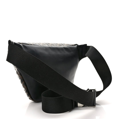 Fendi Vitello Century Bi-Color FF 1974 Embossed Belt Bag Maya Black 3 of 9