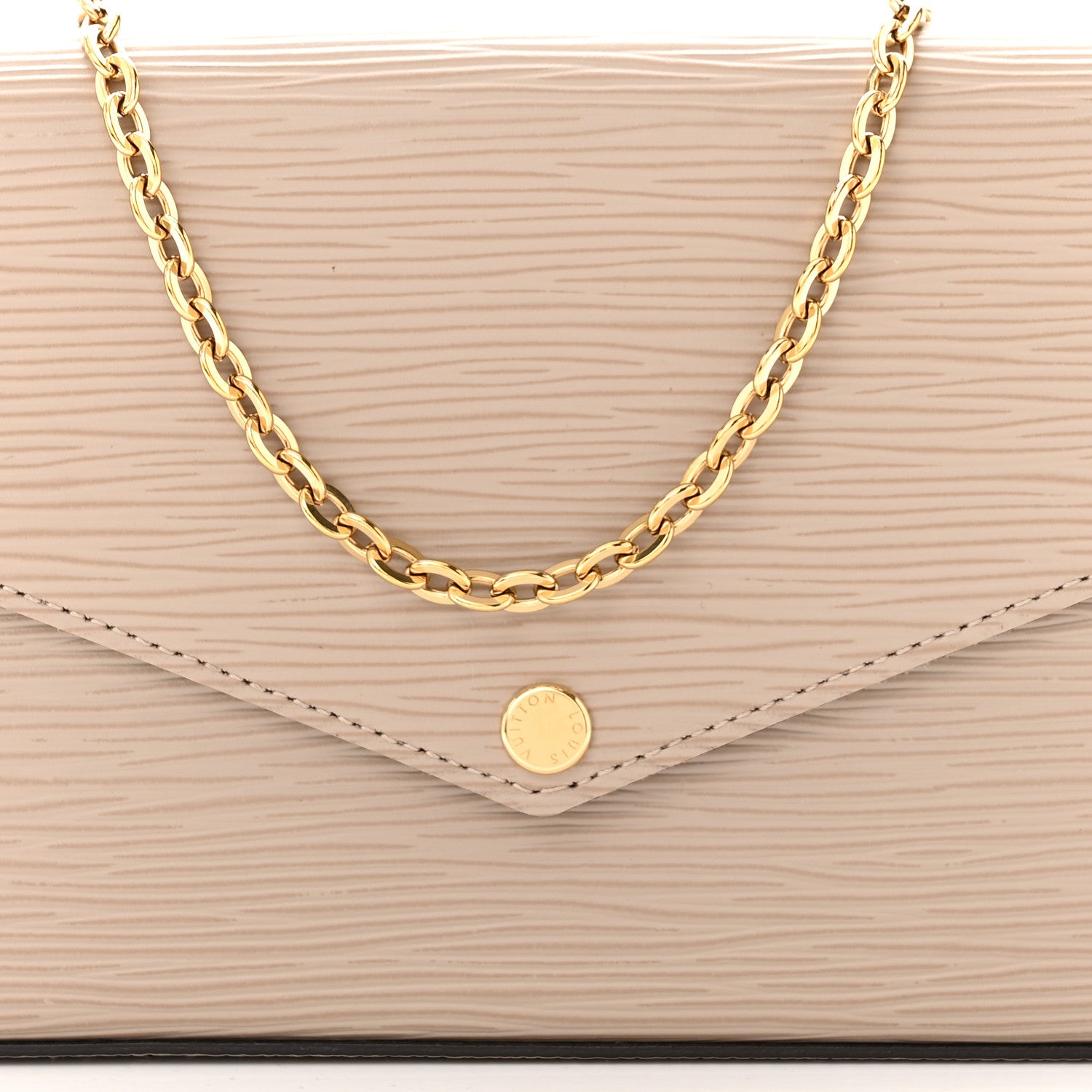 Louis Vuitton Epi Felicie Pochette Chain Wallet Galet 8 of 10