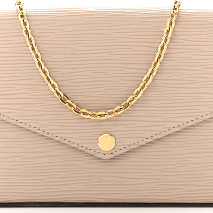 Louis Vuitton Epi Felicie Pochette Chain Wallet Galet 8 of 10