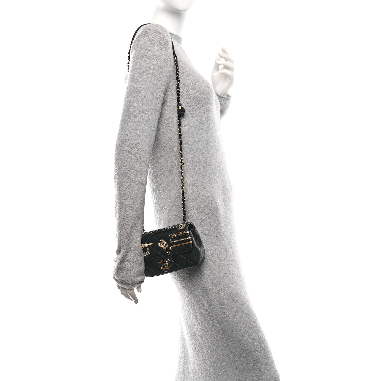 Chanel Lambskin Quilted Mini Coco Clips Single Flap Black 2 of 10