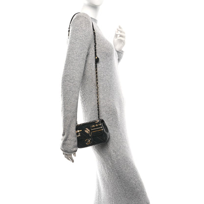 Chanel Lambskin Quilted Mini Coco Clips Single Flap Black 2 of 10