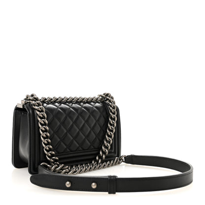 Chanel Lambskin Quilted Small Boy Flap Black 3 of 15