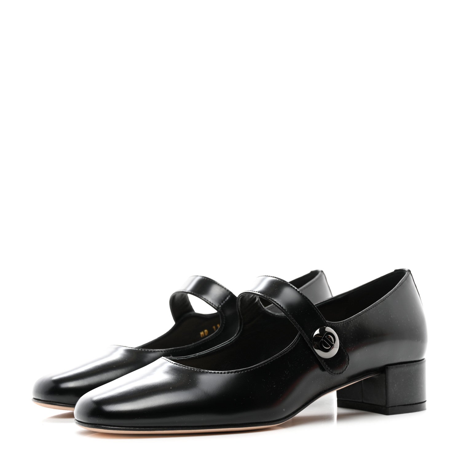 Christian Dior Brushed Calfskin Uniform 30mm Pumps 36.5 Black 3 of 9
