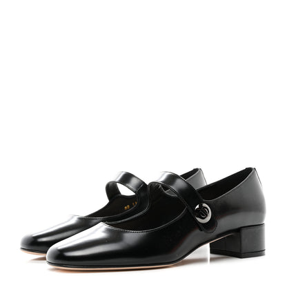 Christian Dior Brushed Calfskin Uniform 30mm Pumps 36.5 Black 3 of 9