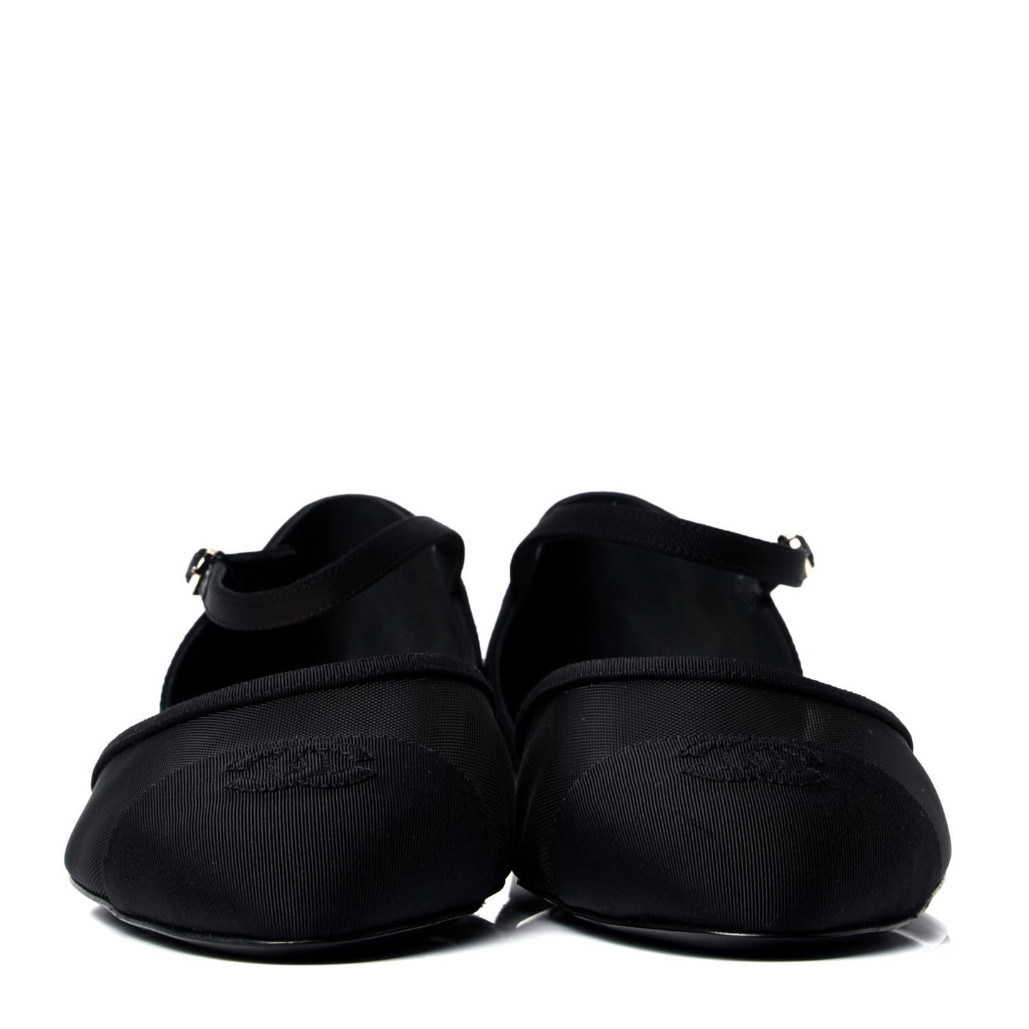 Mesh Grosgrain Cap Toe CC Flats 42 Black