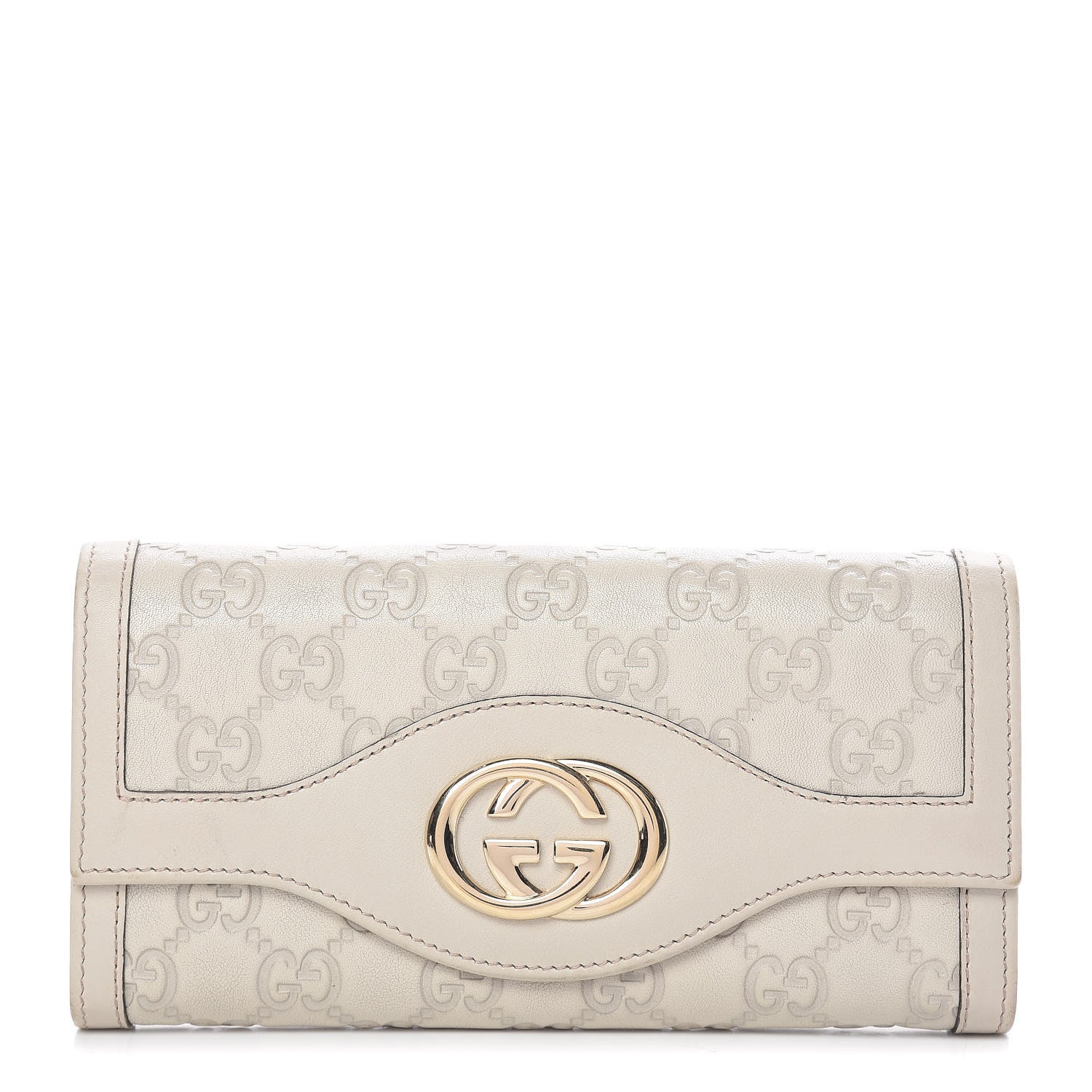Gucci Guccissima Sukey Continental Wallet Off White 1 of 9