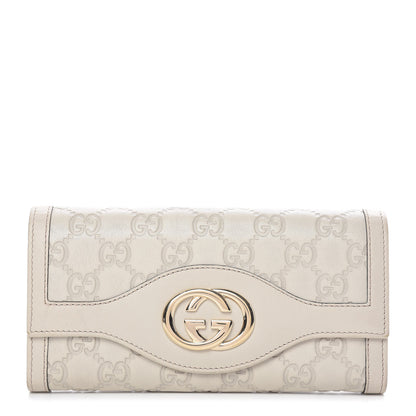 Gucci Guccissima Sukey Continental Wallet Off White 1 of 9