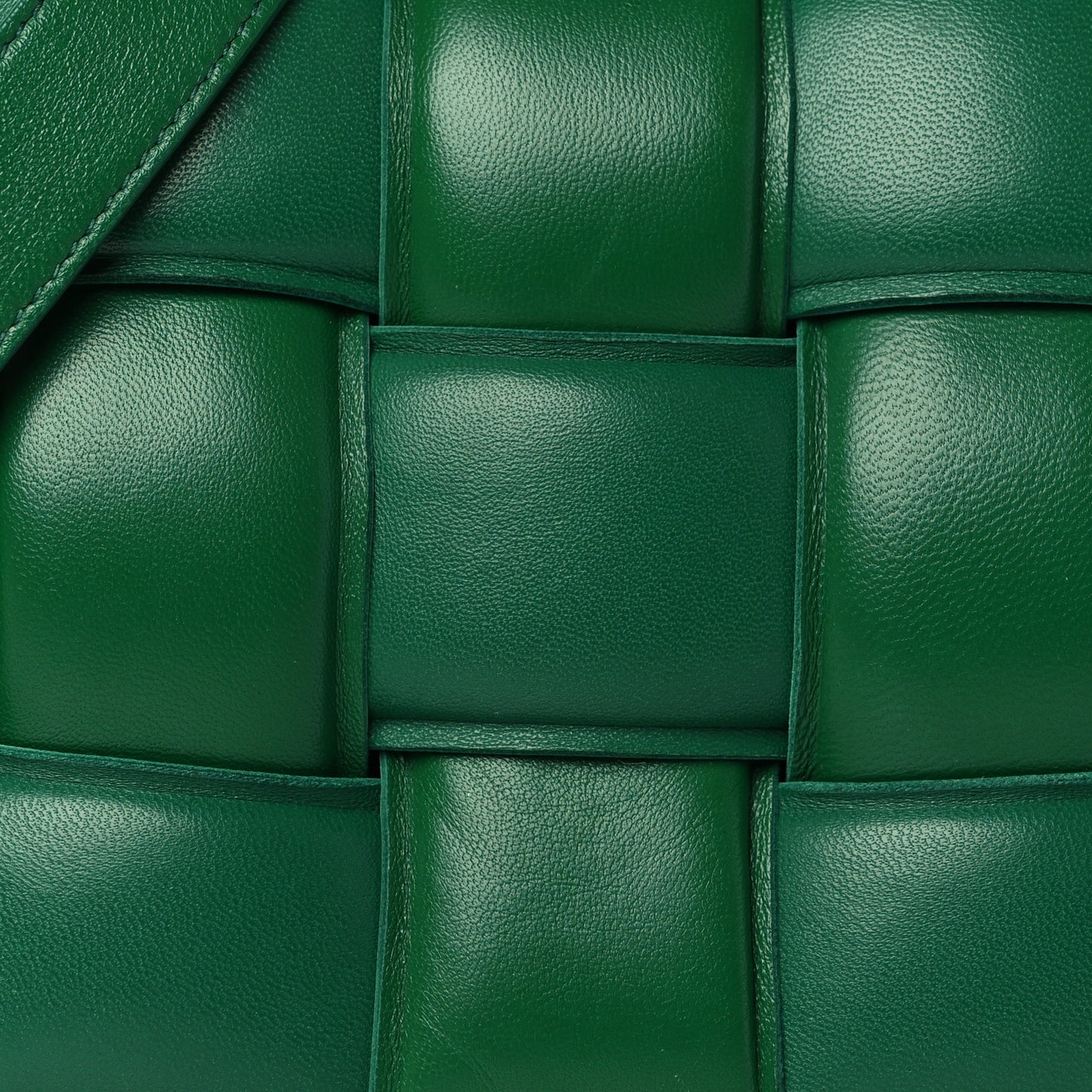Nappa Maxi Intreccio Padded Cassette Crossbody Bag Racing Green