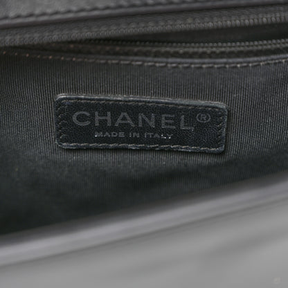 Chanel Patent Calfskin Quilted New Medium Plexiglass Boy Flap Black 6 of 11