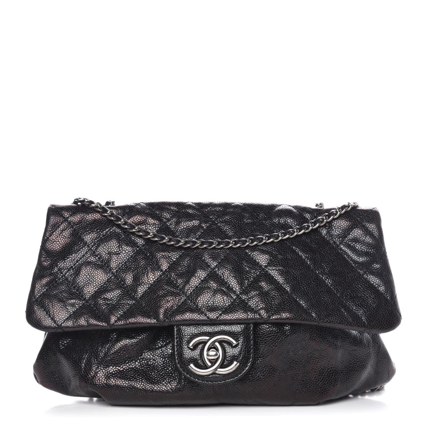 Chanel Caviar Quilted Medium Elastic Flap Black 1 of 10