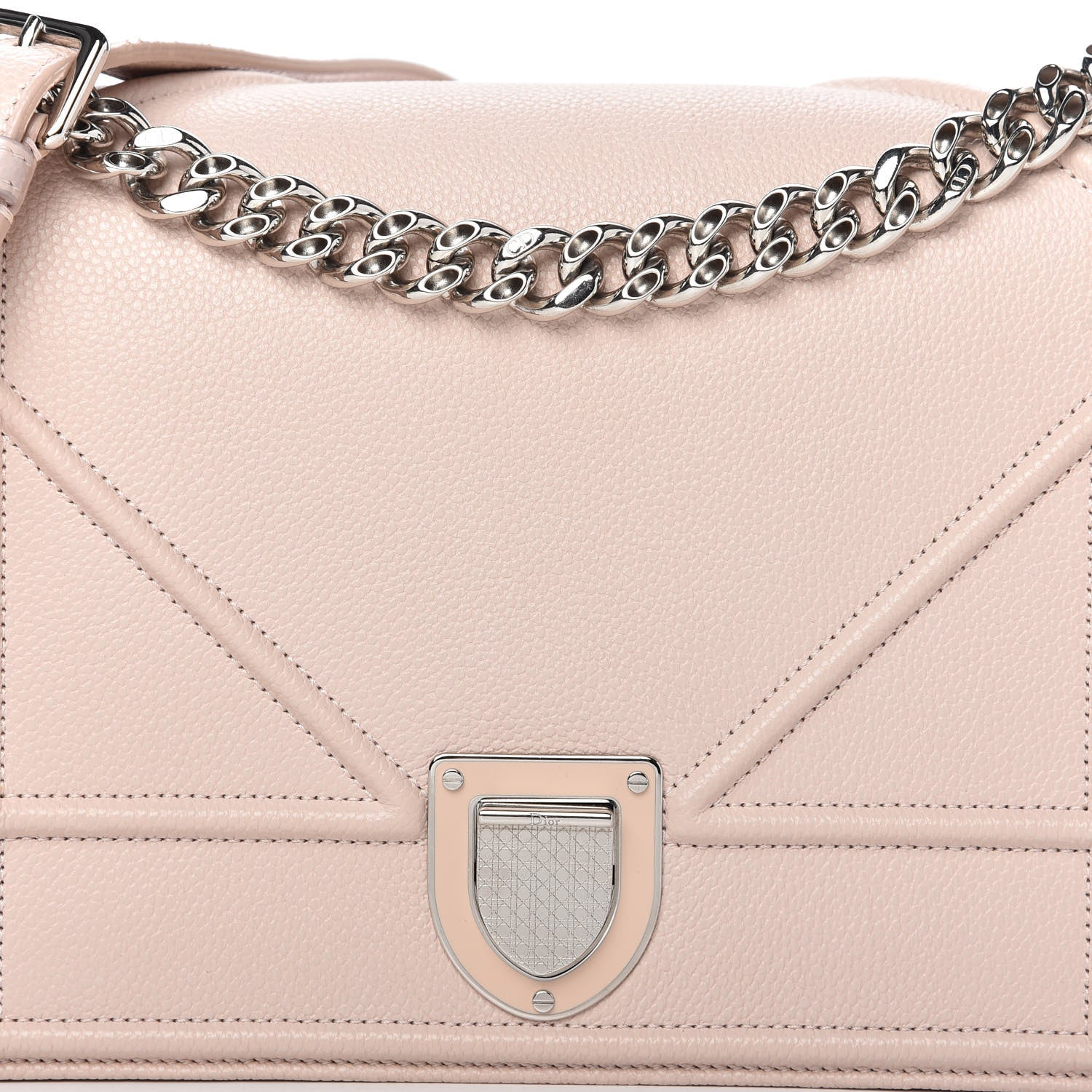 Christian Dior Grained Calfskin Cannage Medium Diorama Flap Bag Rose Poudre 10 of 10