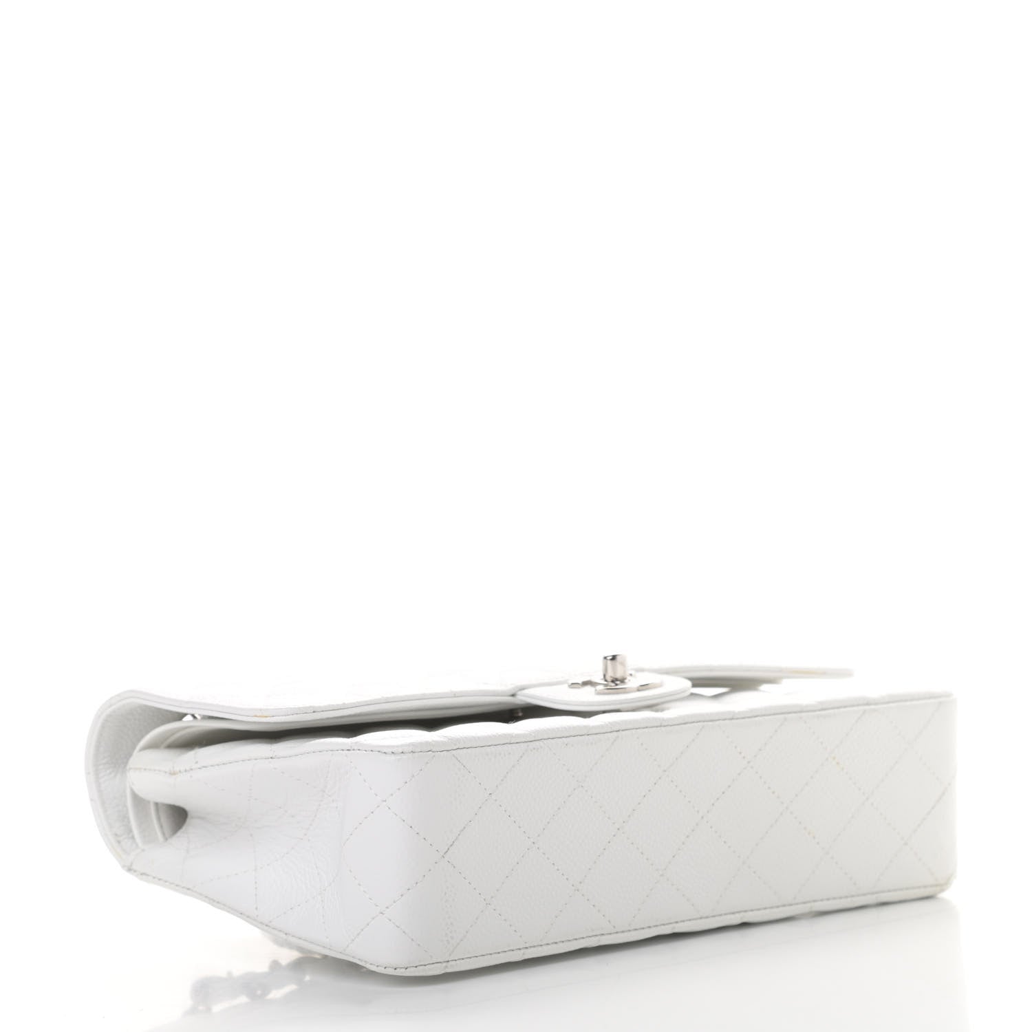 Chanel Caviar Quilted Medium Double Flap White 4 of 13