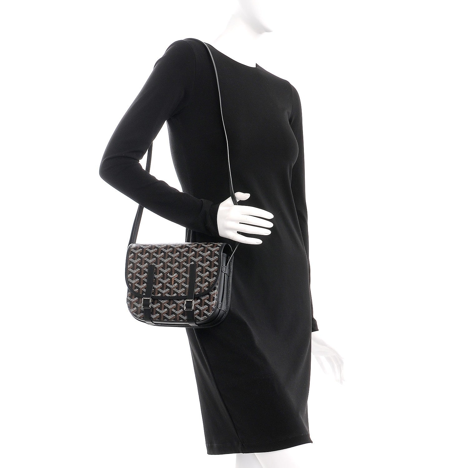 Goyard Goyardine Belvedere PM Messenger Bag Black 2 of 6