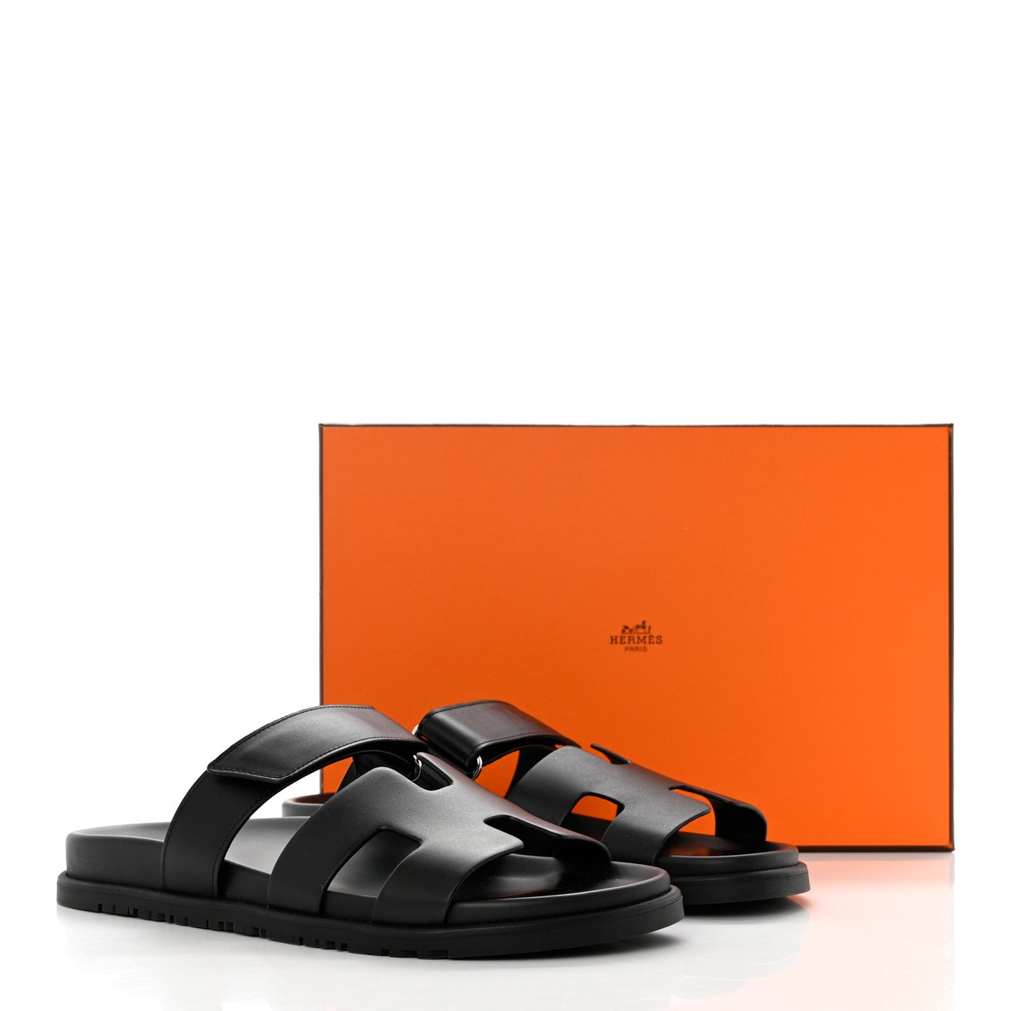 Calfskin Womens Chypre Sandals 40.5 Black