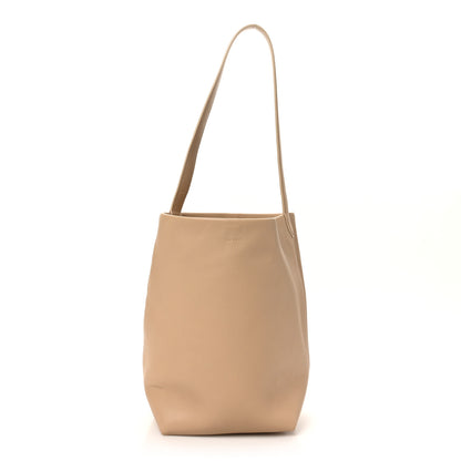 The Row Grained Calfskin Small N/S Park Tote Dark Taupe 1 of 9