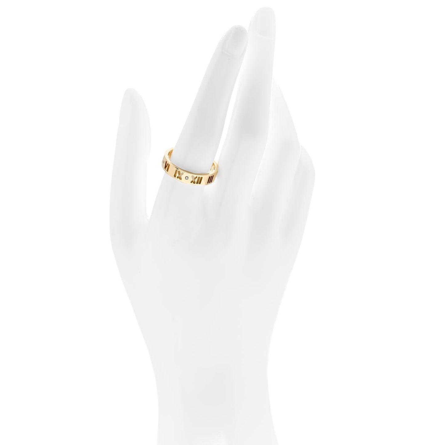 18K Yellow Gold Diamond Atlas Pierced Ring 61 9.5