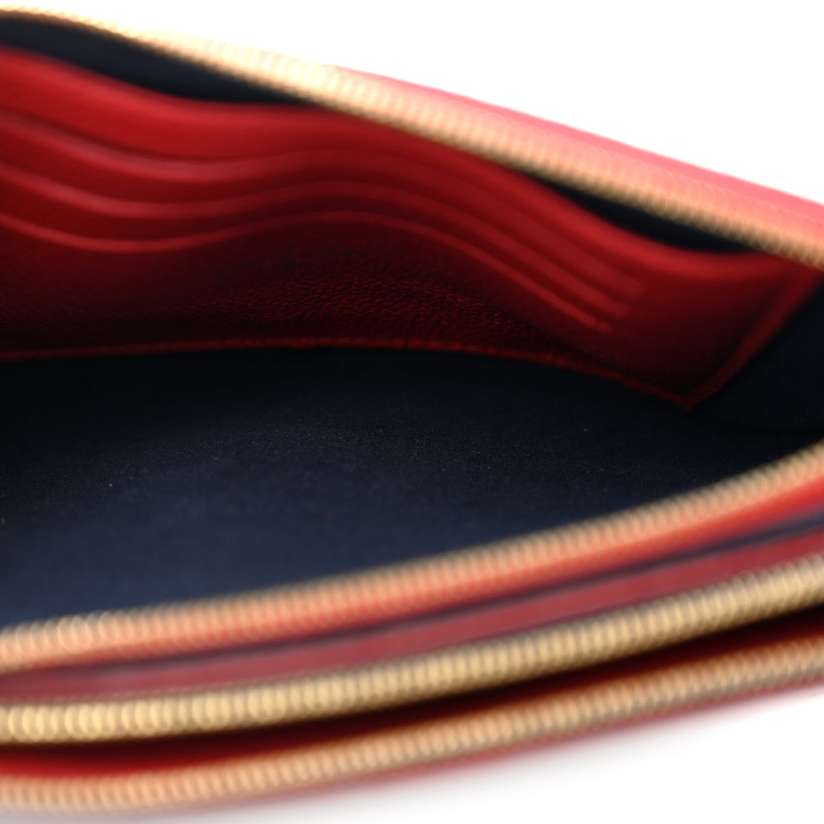 Empreinte Double Zip Pochette Marine Rouge