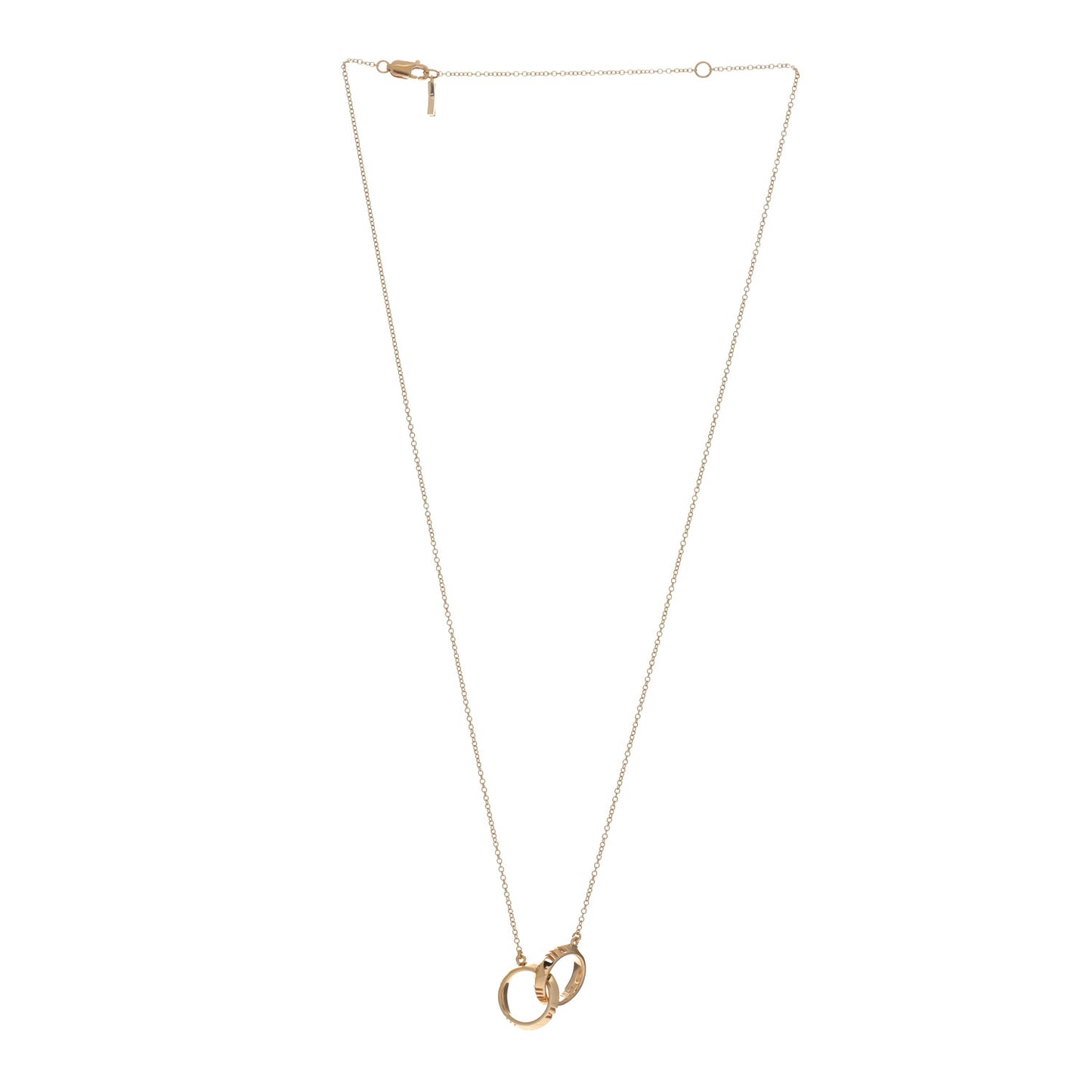 18K Rose Gold Interlocking Atlas Open Pendant Necklace
