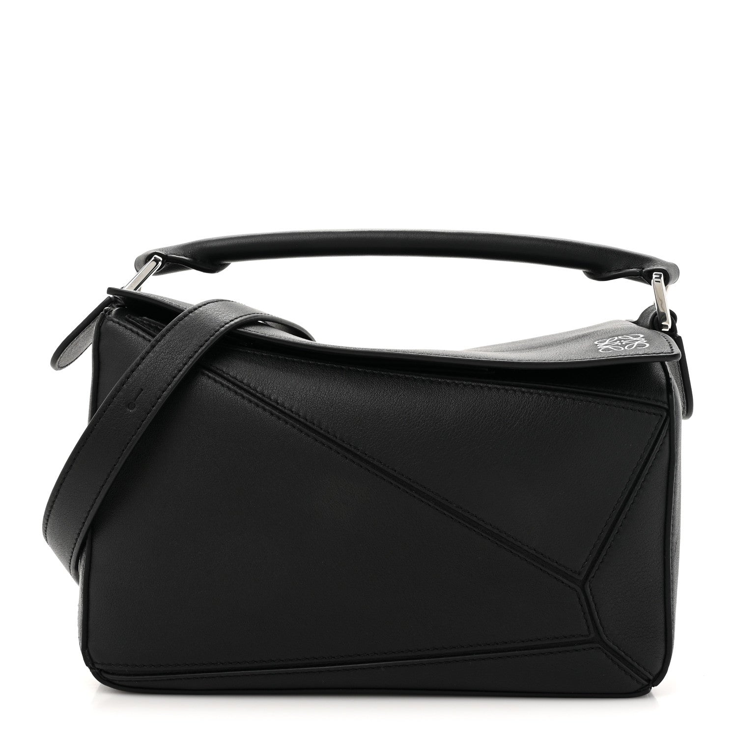 Loewe Calfskin Small Puzzle Bag Black 1 of 9