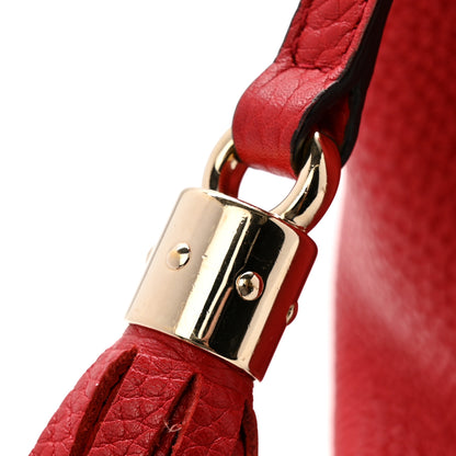 Gucci Pebbled Calfskin Medium Soho Chain Shoulder Bag Tabasco Red 13 of 15