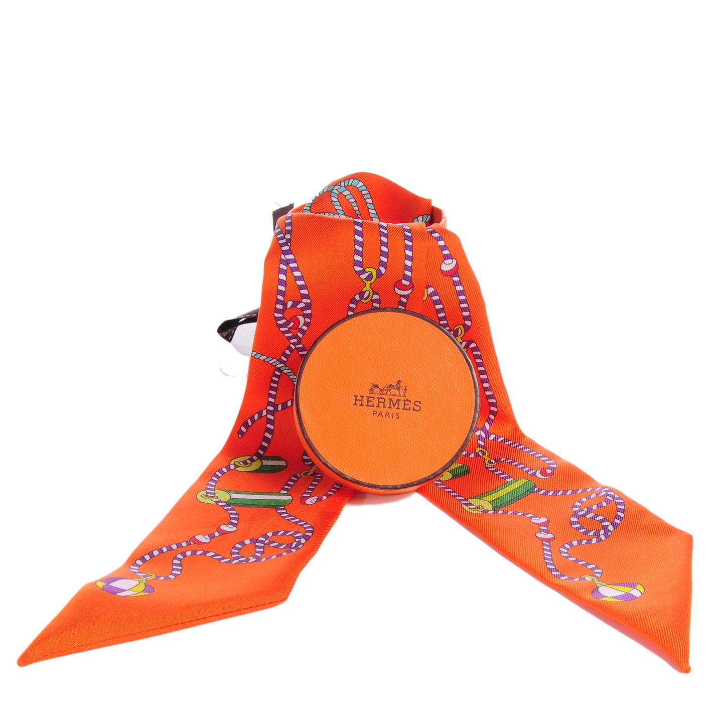 Silk Cordages Twilly Scarf Orange