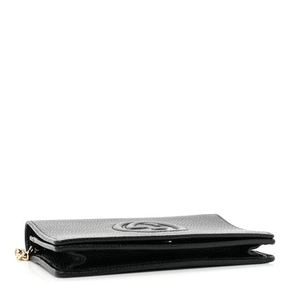 Gucci Pebbled Calfskin Soho Wallet On Chain Black 4 of 10