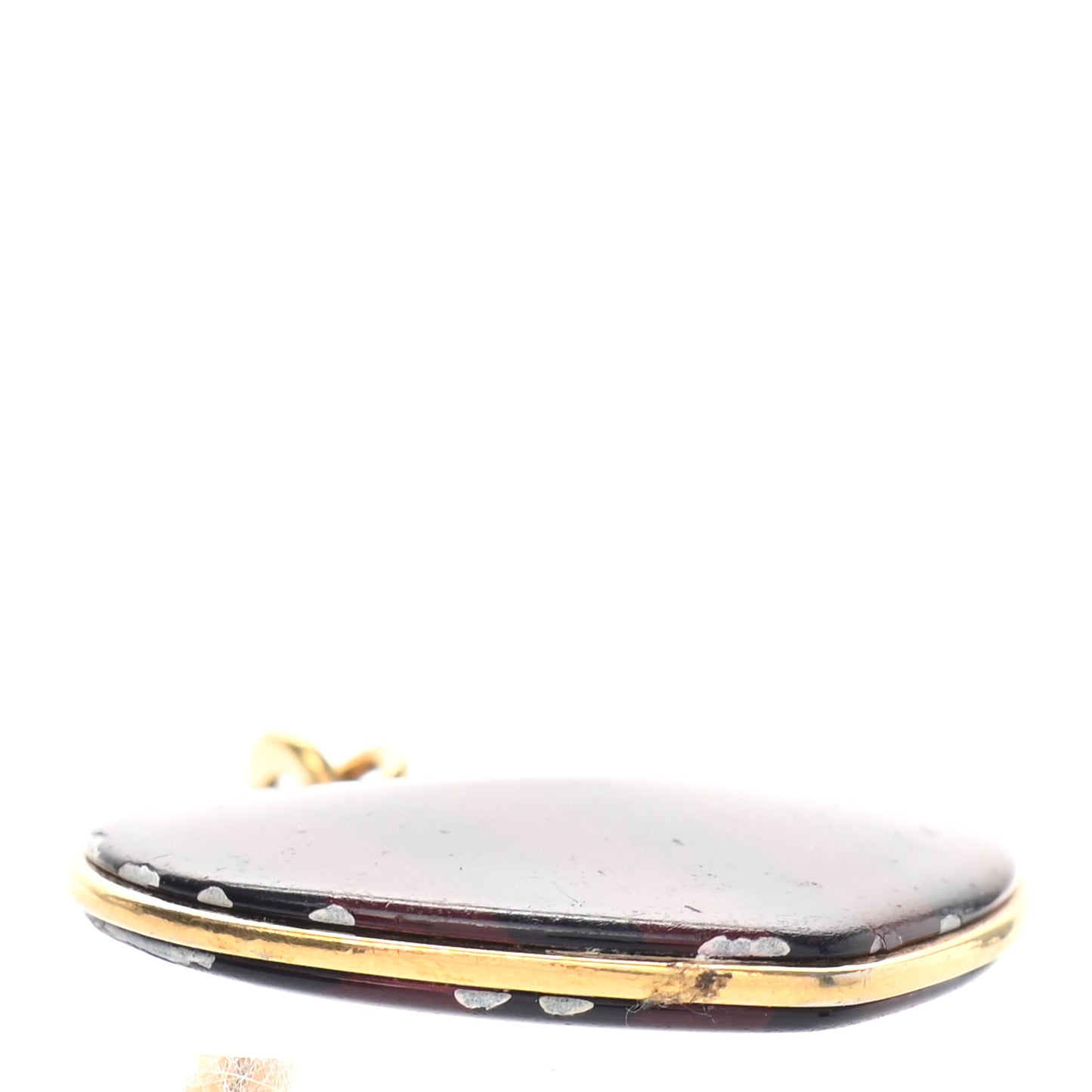 Rayures Coeur Bag Charm Key Holder Amarante