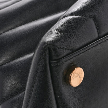 Saint Laurent Calfskin Y Quilted Monogram Large Loulou Chain Satchel Black 12 of 14